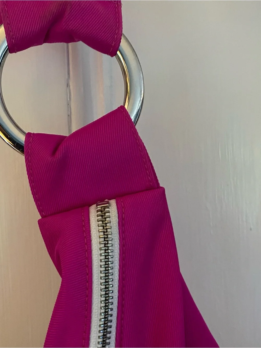Lululemon Athletica Pink Shoulder Bag Nylon Polyester Zip pockets Sport Fitness